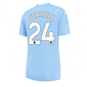 Manchester City Josko Gvardiol #24 Hjemmebanetrøje Dame 2023-24 Kort ærmer
